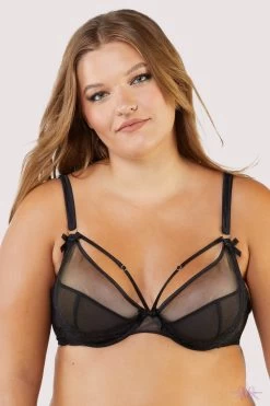 Playful Promises Fallon Plunge Bra -Fun Shop FallonBlackLacePlungeBra Mayfair Stockings 10