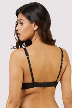 Playful Promises Fallon Plunge Bra -Fun Shop FallonBlackLacePlungeBra Mayfair Stockings 13
