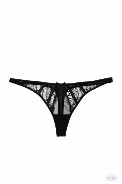 Playful Promises Fallon Thong -Fun Shop FallonBlackLaceThong Mayfair Stockings 1