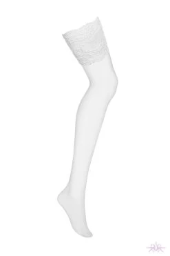 Obsessive Deep Lace White Stockings -Fun Shop Mayfair Stockings Obsessive 810 STO 2 packshot