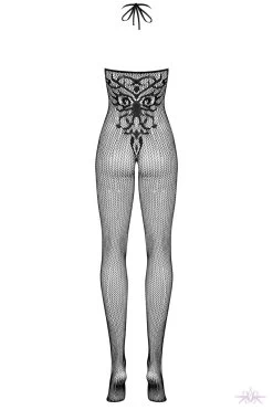 Obsessive Baroque Fishnet Bodystocking -Fun Shop Mayfair Stockings Obsessive bodystocking G308 black back packshot