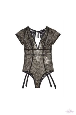 Playful Promises Gold Foil Lace Bodysuit With Suspenders -Fun Shop Mayfair Stockings fffb x playful promises core bodysuit fffb foil lace body 11759758016560 1024x1024 Edit
