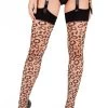 Playful Promises Nude Leopard Knit Stockings 2 Playful Promises Nude Leopard Knit Stockings -Fun Shop Mayfair Stockings playful promises PPS100 Leopard stockkings lt nude