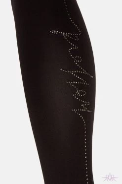 Wolford Logo Script Crystal Tights -Fun Shop Mayfair Stockings14843 8142 6 6