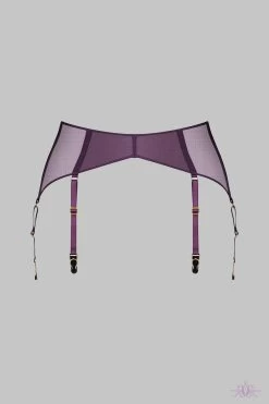 Maison Close L'Amoureuse Violet Orchid Suspender Belt -Fun Shop Mayfair Stockings560711 ghost 1 2560x3840 2048x 172