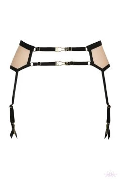 Atelier Amour Insoutenable Legerete Nude/Black Suspender Belt -Fun Shop Mayfair StockingsIL62 KBACK 7