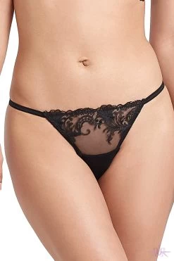 Bluebella Marseille Black Bikini Brief 12 Bluebella Marseille Black Bikini Brief -Fun Shop Mayfair StockingsMarseilleBraandThong Black Front 1