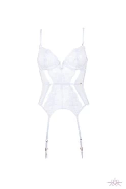 BLUEBELLA Bluebela Marseille White Basque -Fun Shop Mayfair StockingsMarseilleWiredBasqueWhite0113350 10