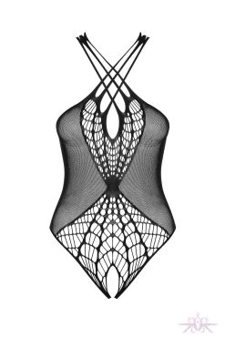 Obsessive Black Open Knit Bodysuit -Fun Shop Mayfair StockingsObsessive bodystocking B118 packshot 121