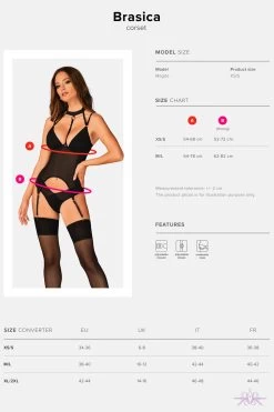 Obsessive Brasica Black Corset And Briefs -Fun Shop Mayfair StockingsObsessive brasica corset 25