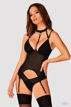 Obsessive Brasica Black Corset And Briefs -Fun Shop Mayfair StockingsObsessive brasica corset frf 10