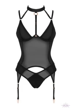 Obsessive Brasica Black Corset And Briefs -Fun Shop Mayfair StockingsObsessive brasica corset pwf 5
