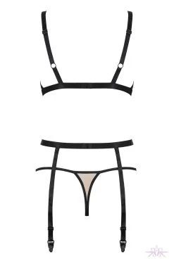 Obsessive Nudelia Three Piece Set -Fun Shop Mayfair StockingsObsessive nudelia set nude back packshot 3