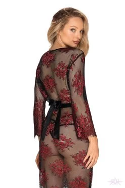 Obsessive Redessia Lace Peignoir -Fun Shop Mayfair StockingsObsessive redessia peignoir back 2 12