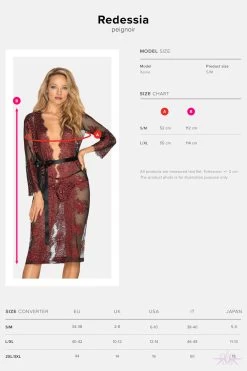 Obsessive Redessia Lace Peignoir -Fun Shop Mayfair StockingsRedessia peignoir 31