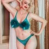 Playful Promises Bettie Page Powder Puff Triangle Bra Teal -Fun Shop Mayfair Stockingsbettie page lingerie bra teal powder puff triangle bra 30401353613360 2000x 4