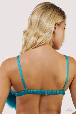 Playful Promises Bettie Page Powder Puff Triangle Bra Teal -Fun Shop Mayfair Stockingsbettie page lingerie bra teal powder puff triangle bra 30402670362672 2000x 3