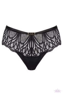 Jolidon Angels Black Lace Brazilian Knicker -Fun Shop Mayfair Stockingsd2249 d2249.neg 1 2 124