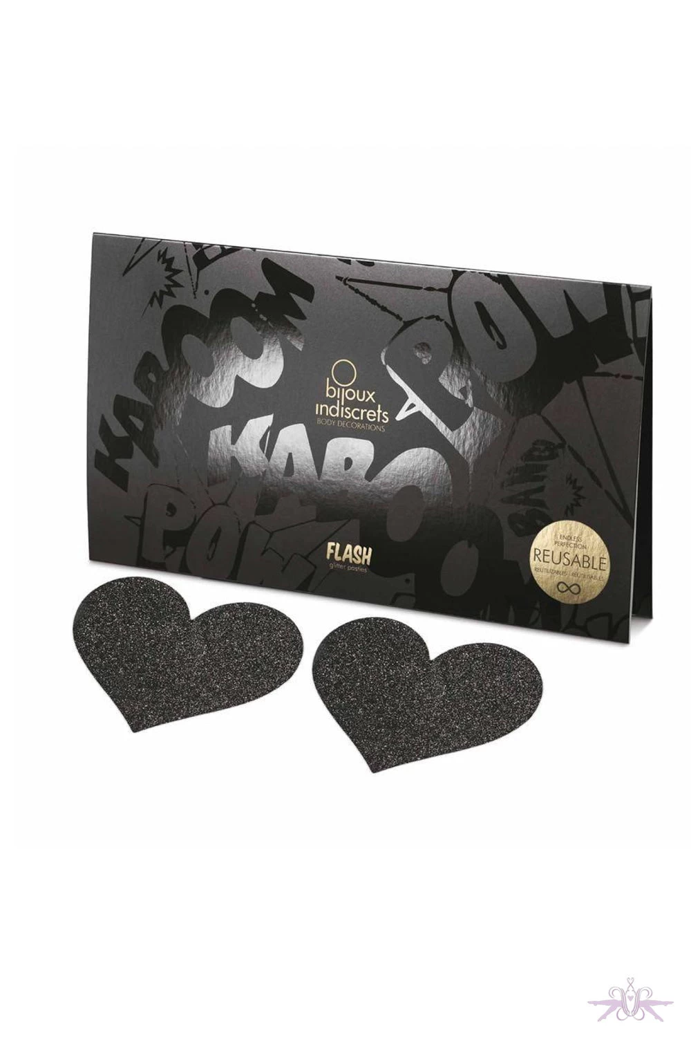 Bijoux Indiscrets Black Heart Nipple Pasties 4 Bijoux Indiscrets Black Heart Nipple Pasties - Image 2