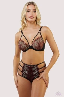 Playful Promises Black And Red Dakota Embroidered Balconette Bra -Fun Shop Mayfair Stockingsplayful promises bra dakota red snake embroidered balconette bra 30295072833584 2000x 3