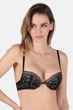 Jolidon Rock DJ Black Push Up Bra -Fun Shop Mayfair Stockingss2237 s2237.neg 3 15