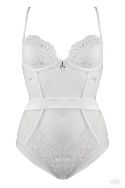 Prelude Marlene White Bodysuit -Fun Shop Mayfair Stockingsyh306 yh306.alb 1 44