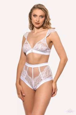 Prelude Marlene White Triangle Bra -Fun Shop Mayfair Stockingsys303 ys303.alb 5yd303 yd303.alb 5 4