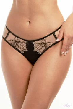 Prelude Greta Sheer Mesh Brazilian Knicker -Fun Shop yd310 yd310.neg 1 Mayfair Stockings 77